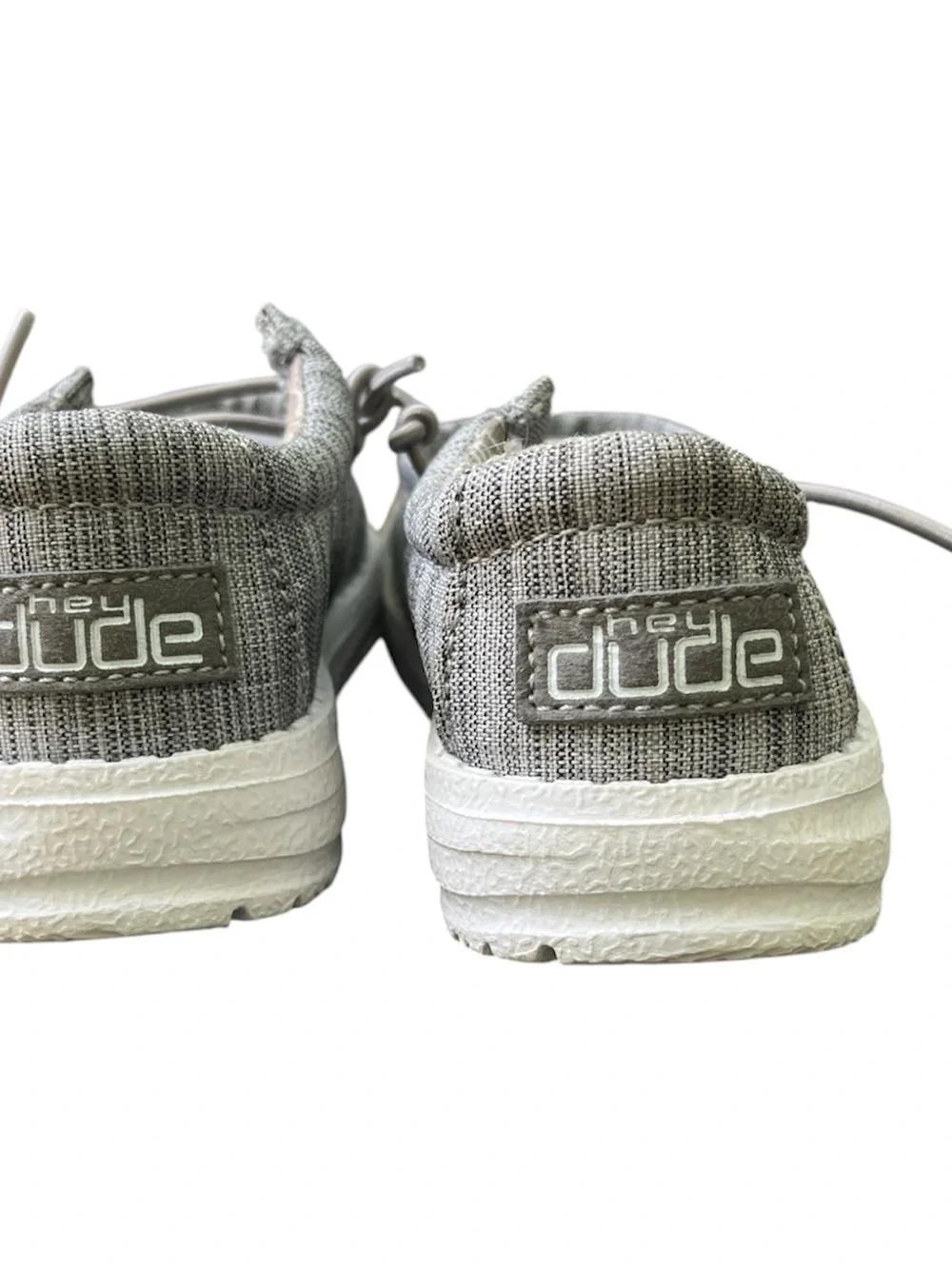 Hey Dude Kids Light Grey Knit Slip-On Sneakers